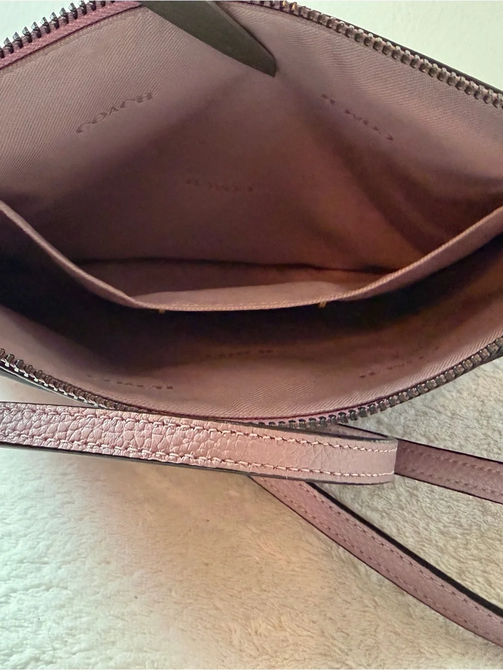 Coach Polly Pebble Crossbody Ice Purple